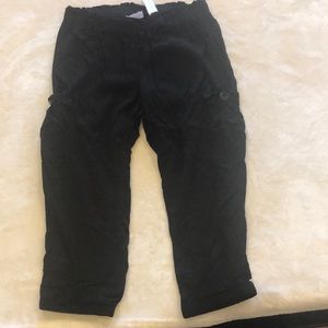 Black pants size 8; 3/4 length pants